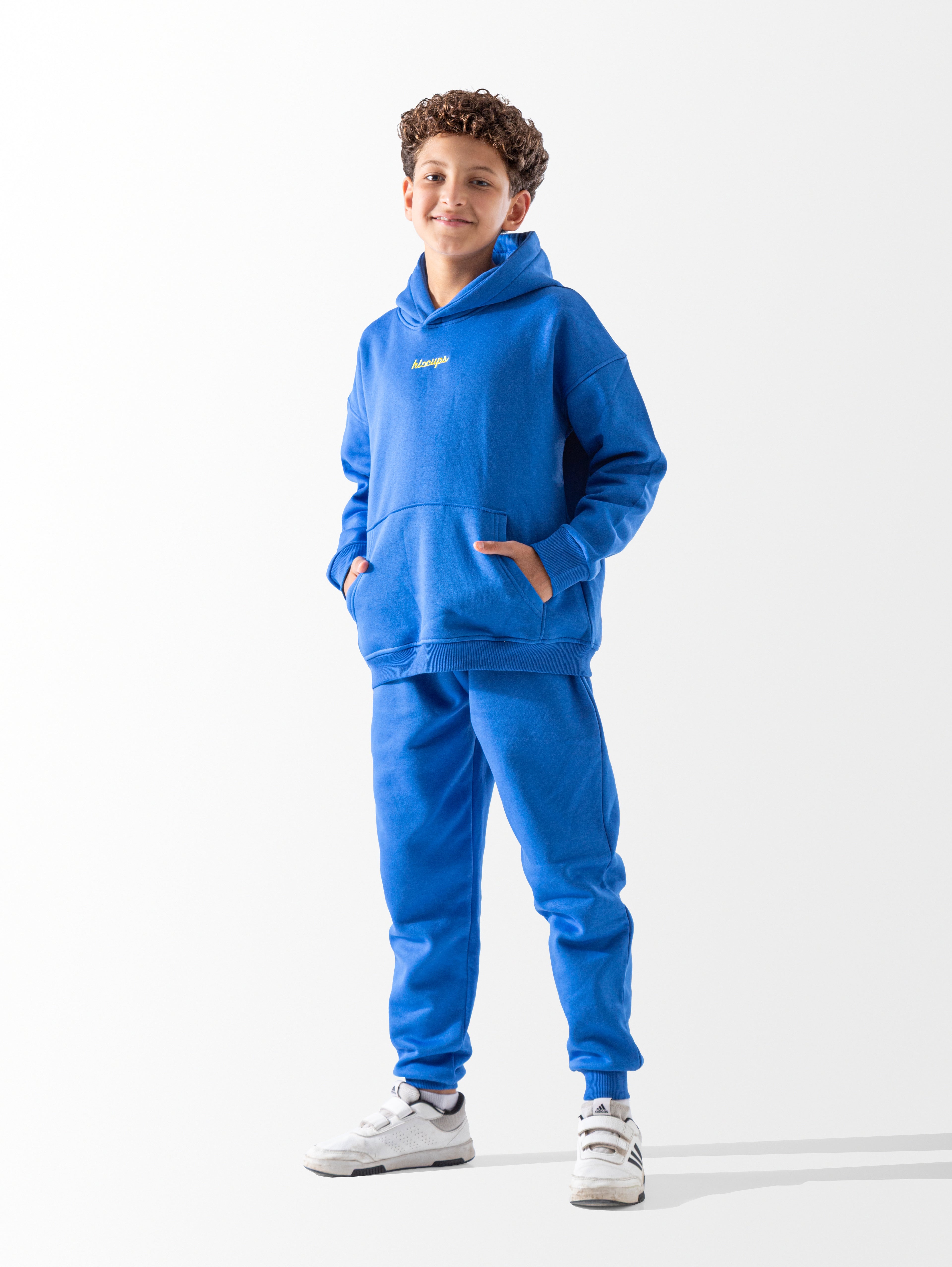 Unisex Blue Plain Set