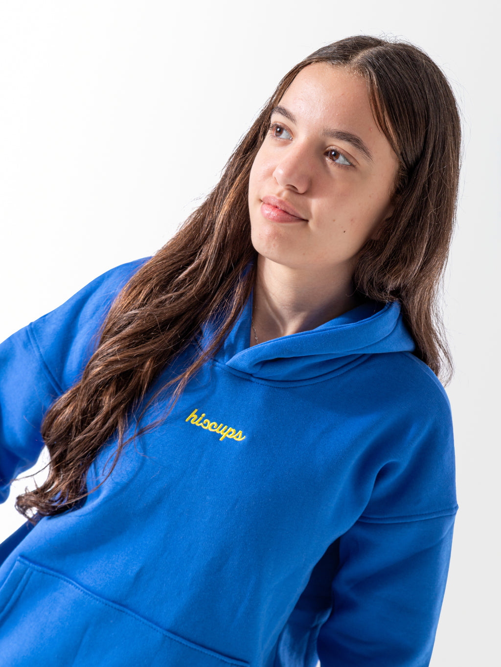 Blue Oversized Plain Hoodie