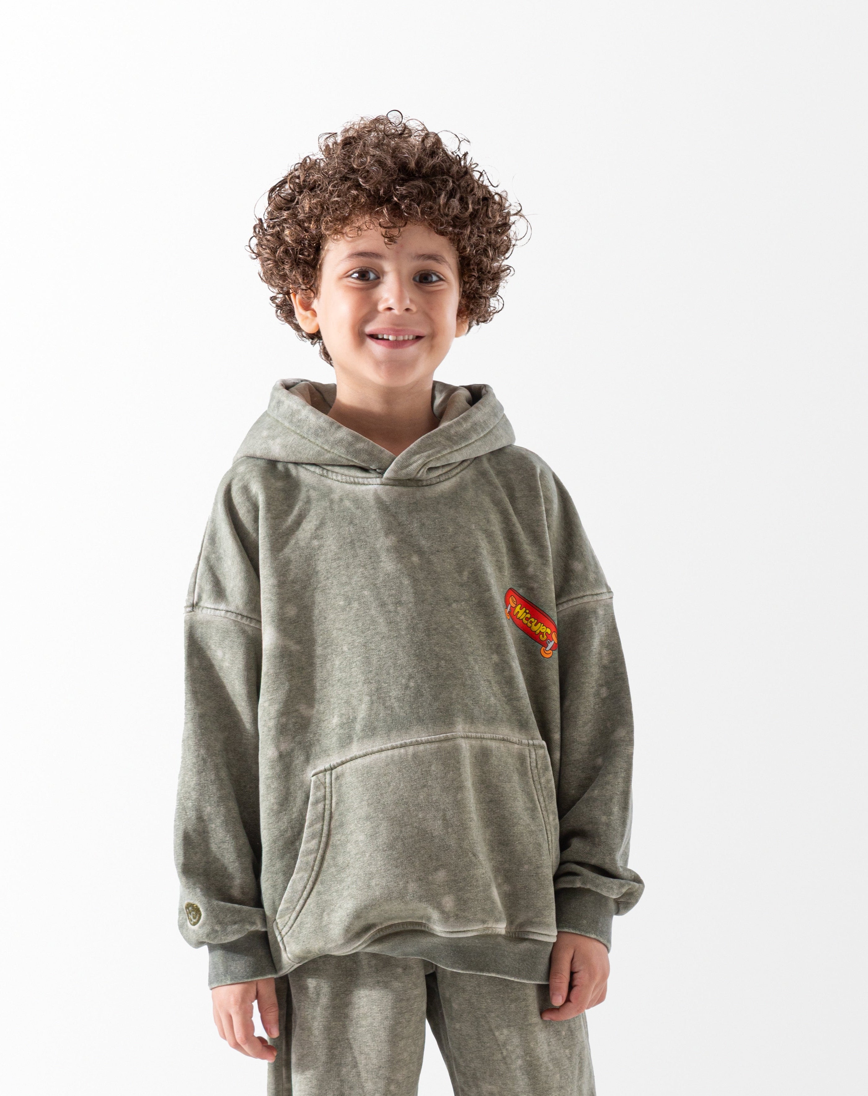 Green Oversized Washed Hoodie