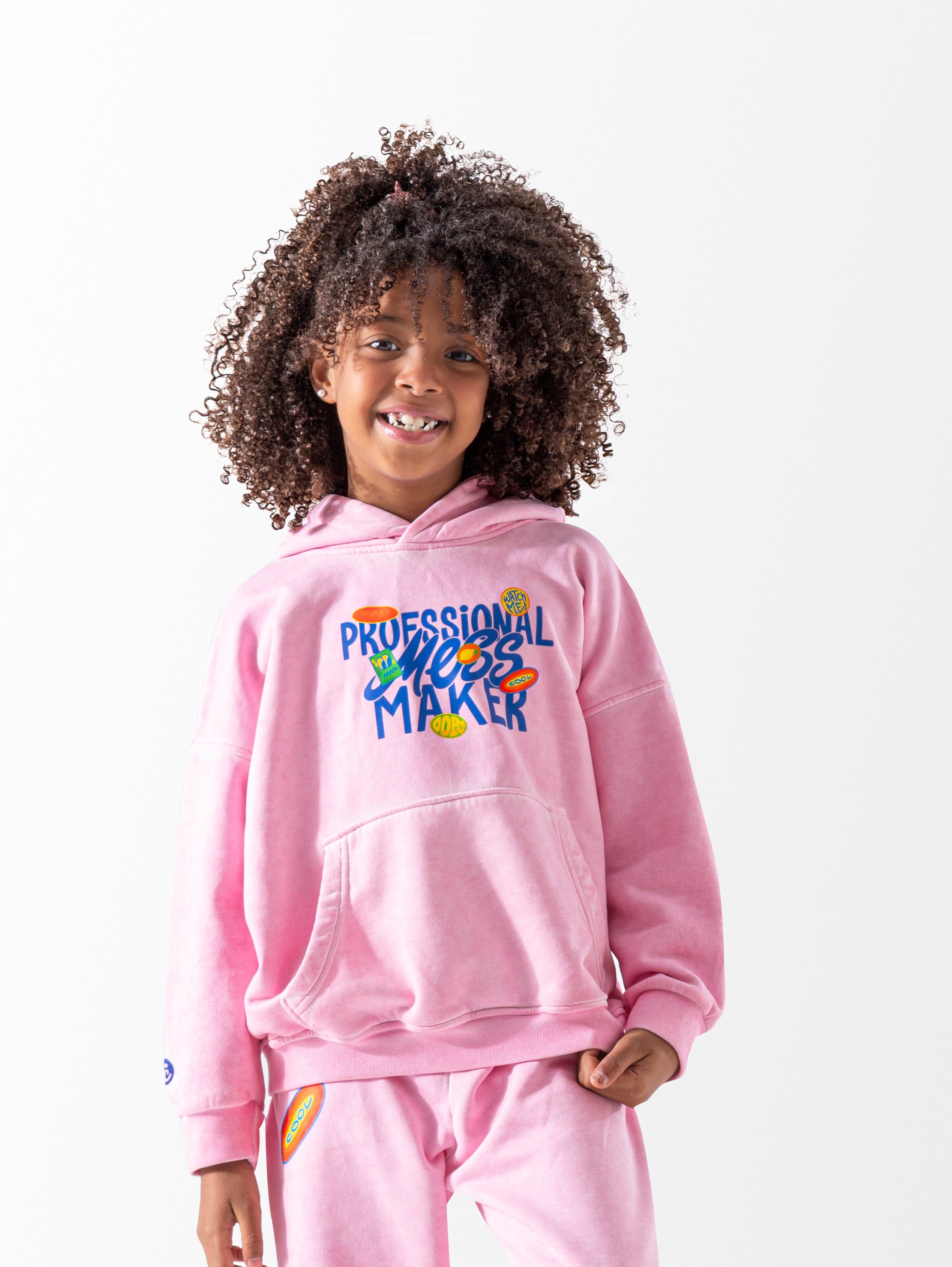 Pink Oversized Washed Hoodie