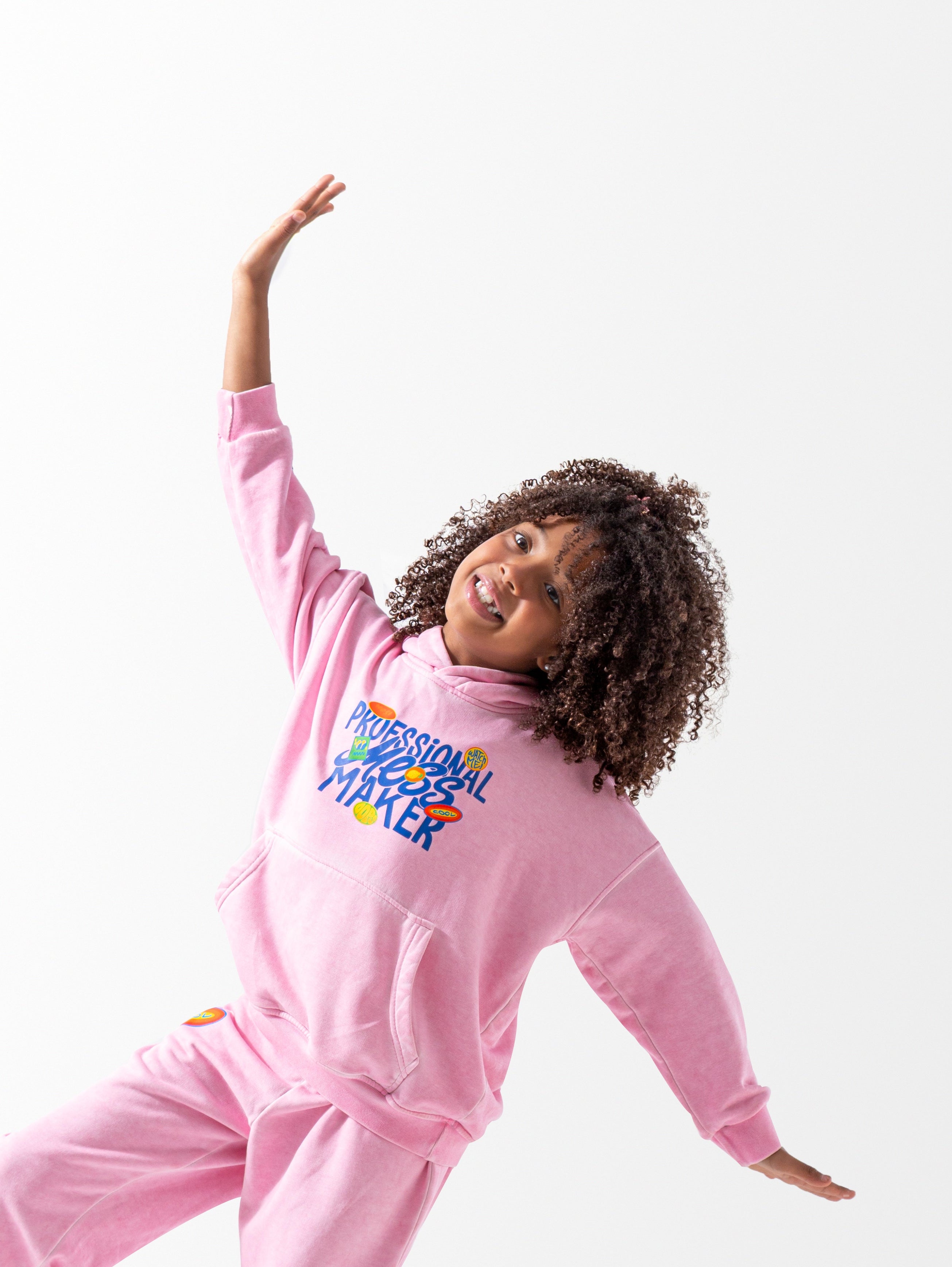 Pink Oversized Washed Hoodie