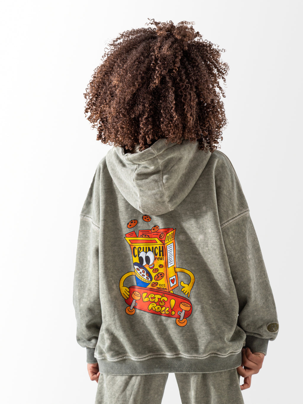 Green Oversized Washed Hoodie