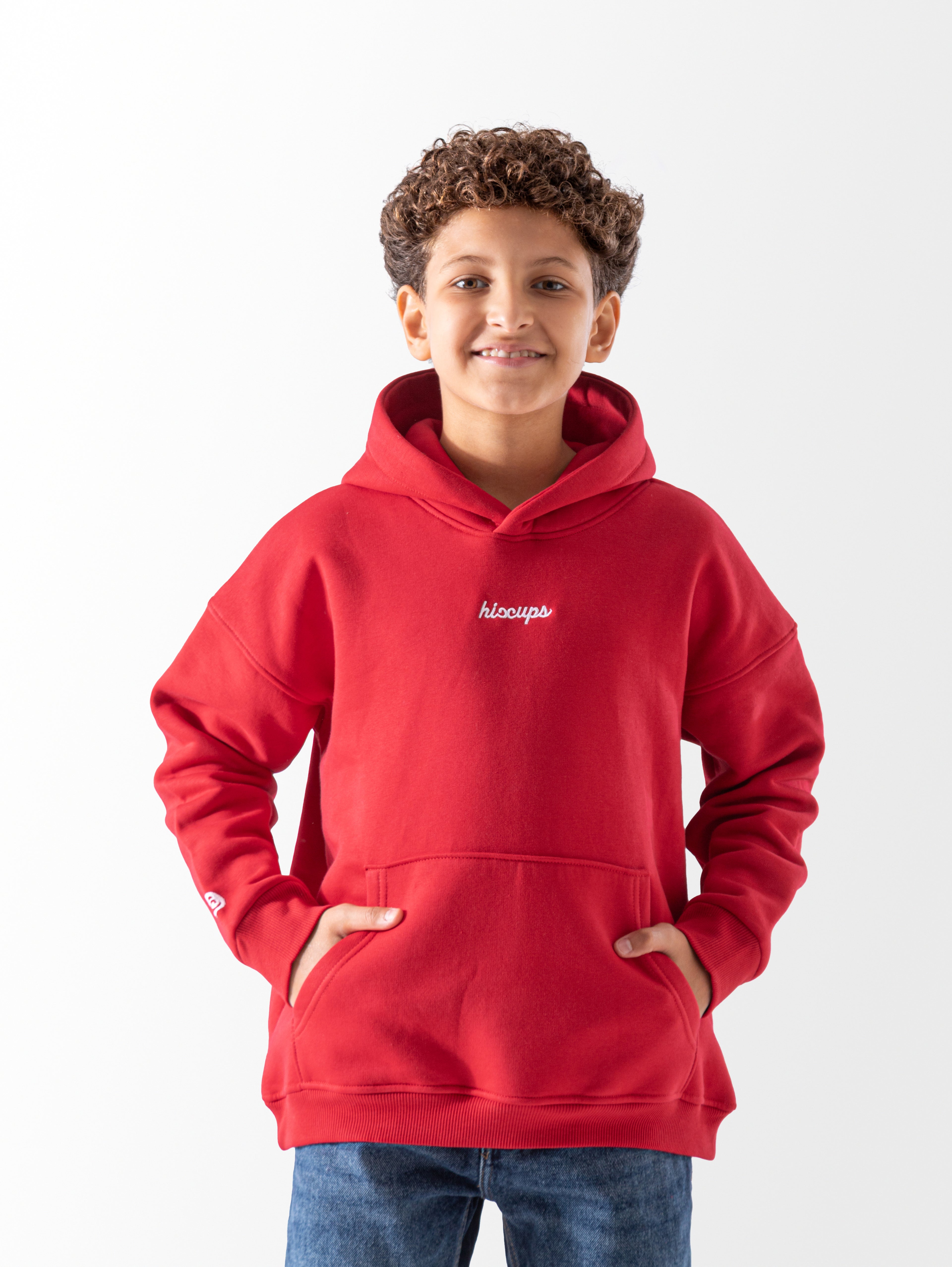 Red Oversized Plain Hoodie