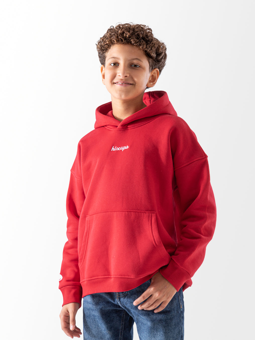 Red Oversized Plain Hoodie