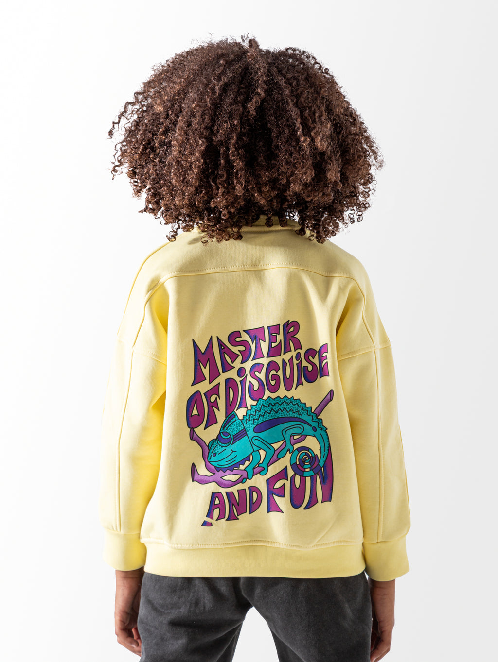 Yellow printed crewneck