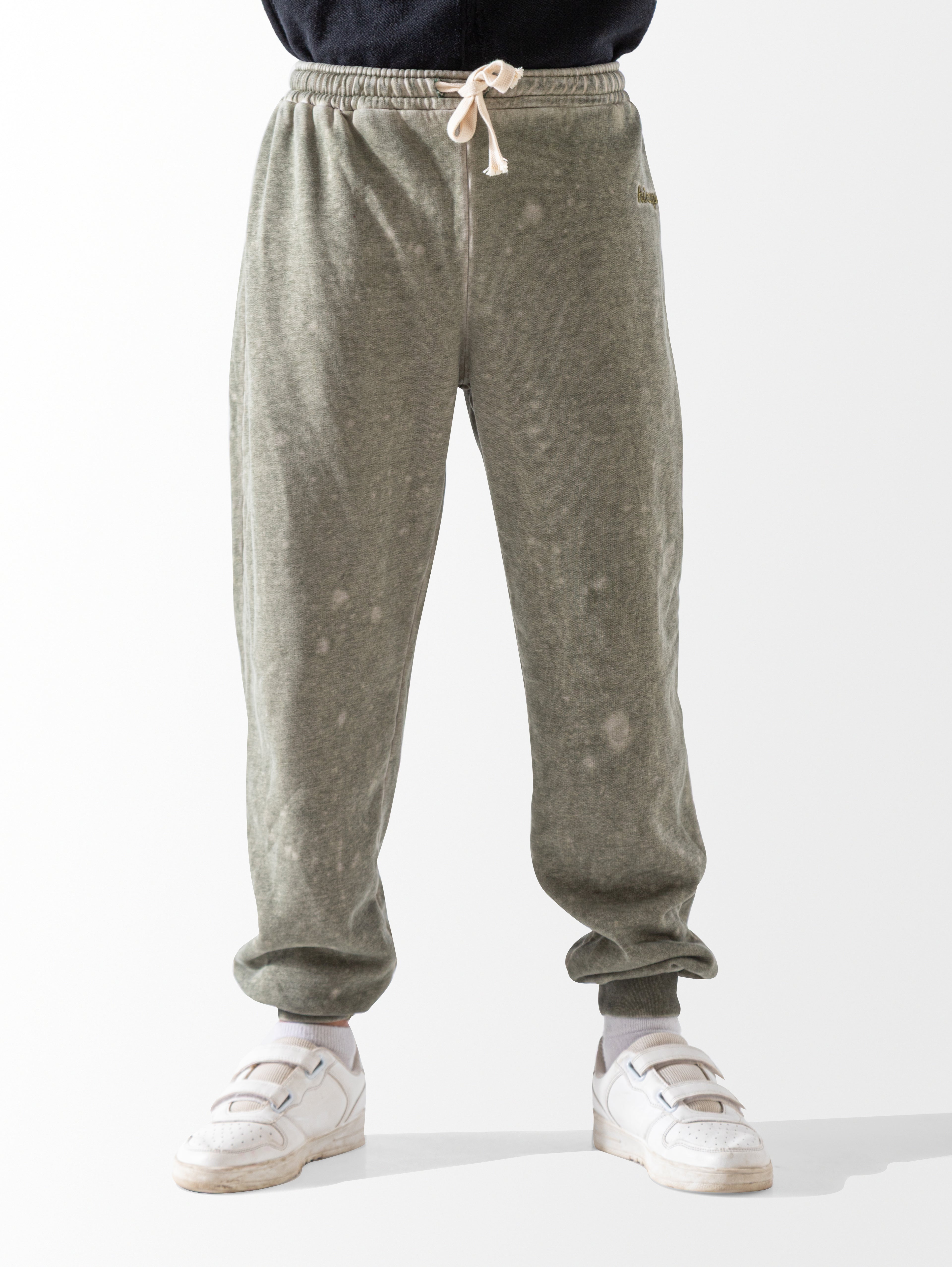 Dark Green Washed Sweatpants