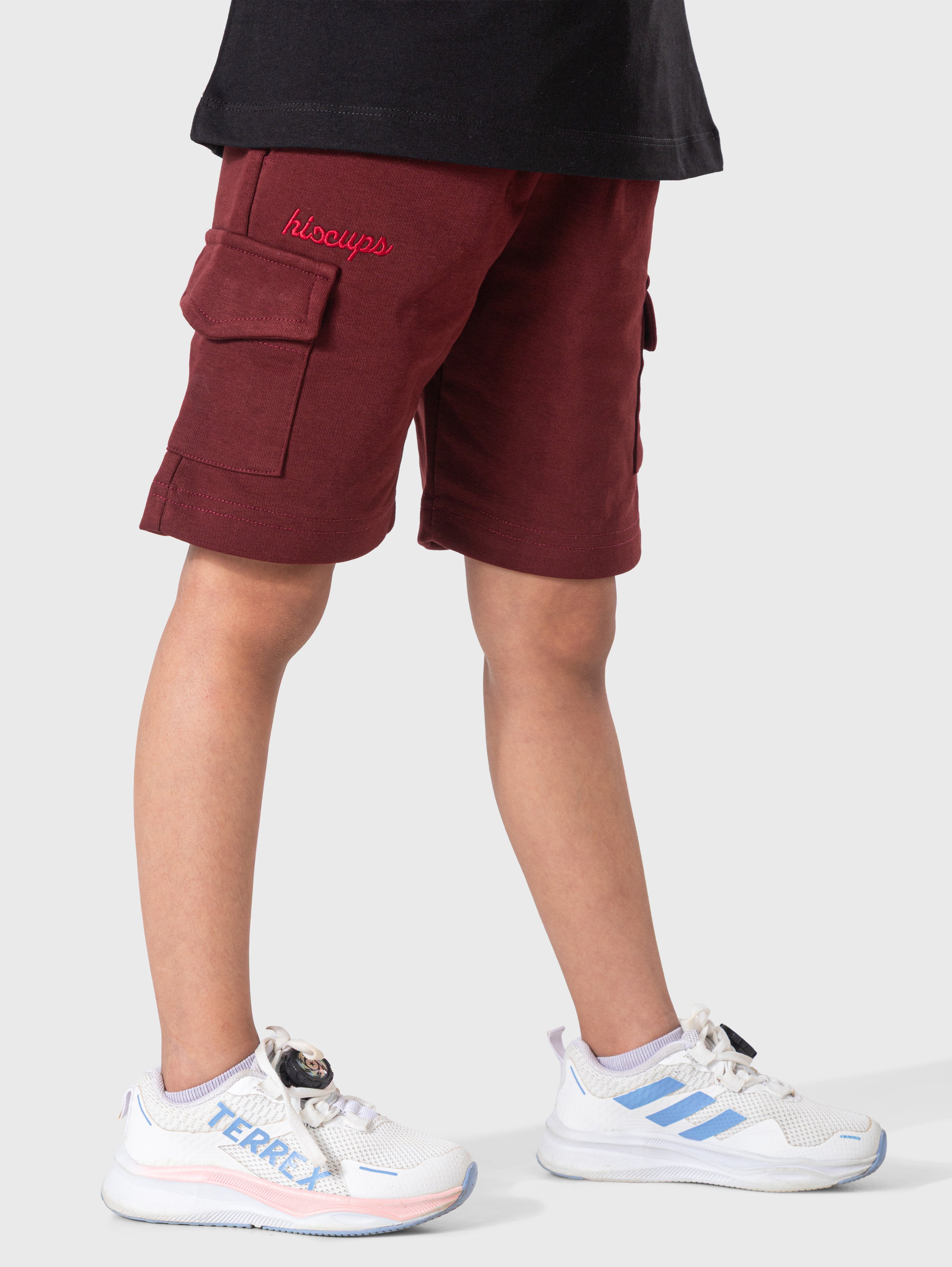 Burgundy Cargo Shorts