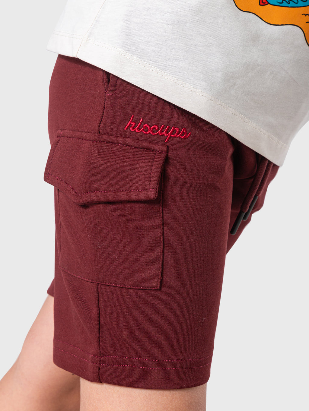 Burgundy Cargo Shorts