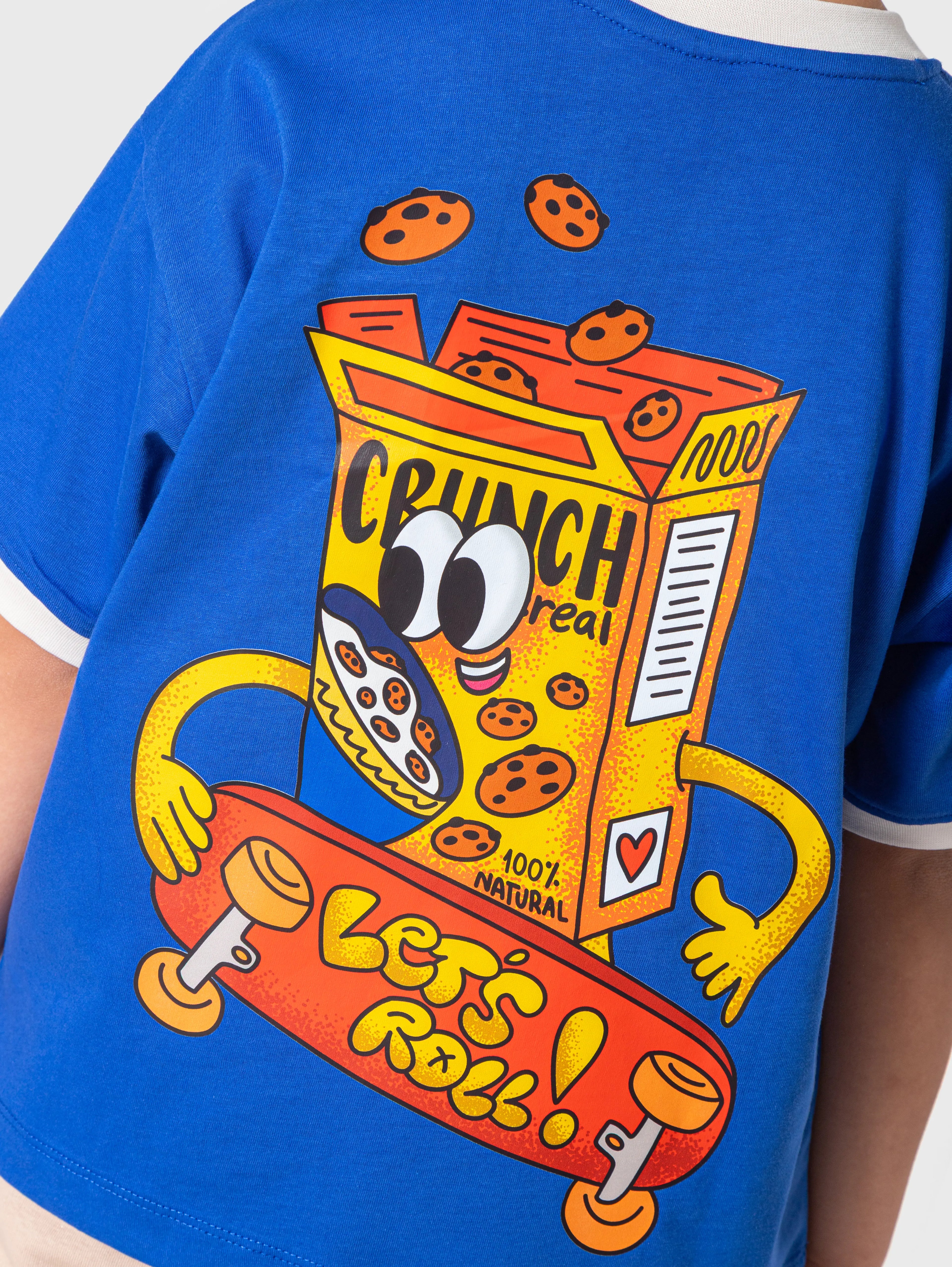 Blue Graphic T‑Shirt