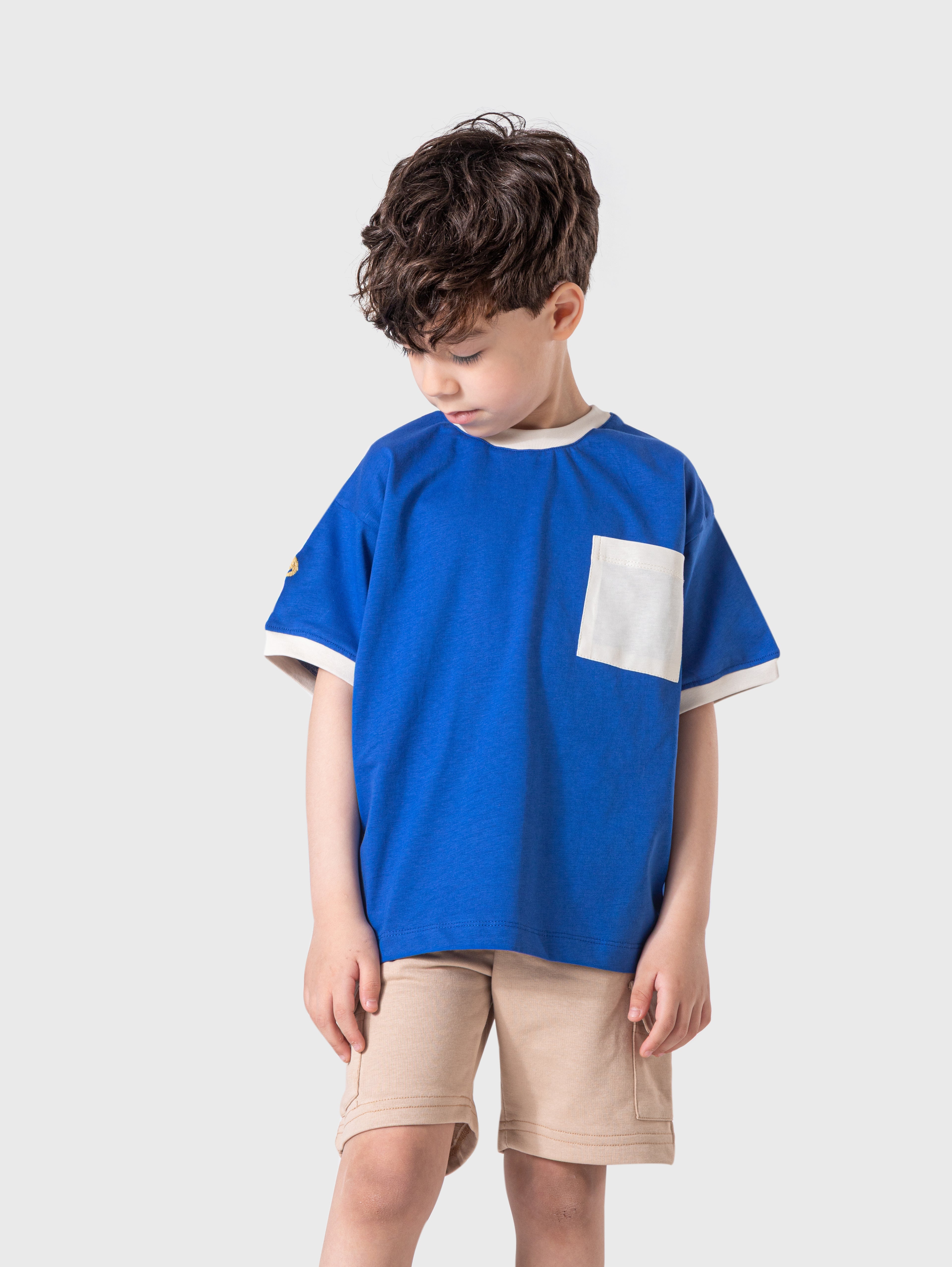 Blue Graphic T‑Shirt