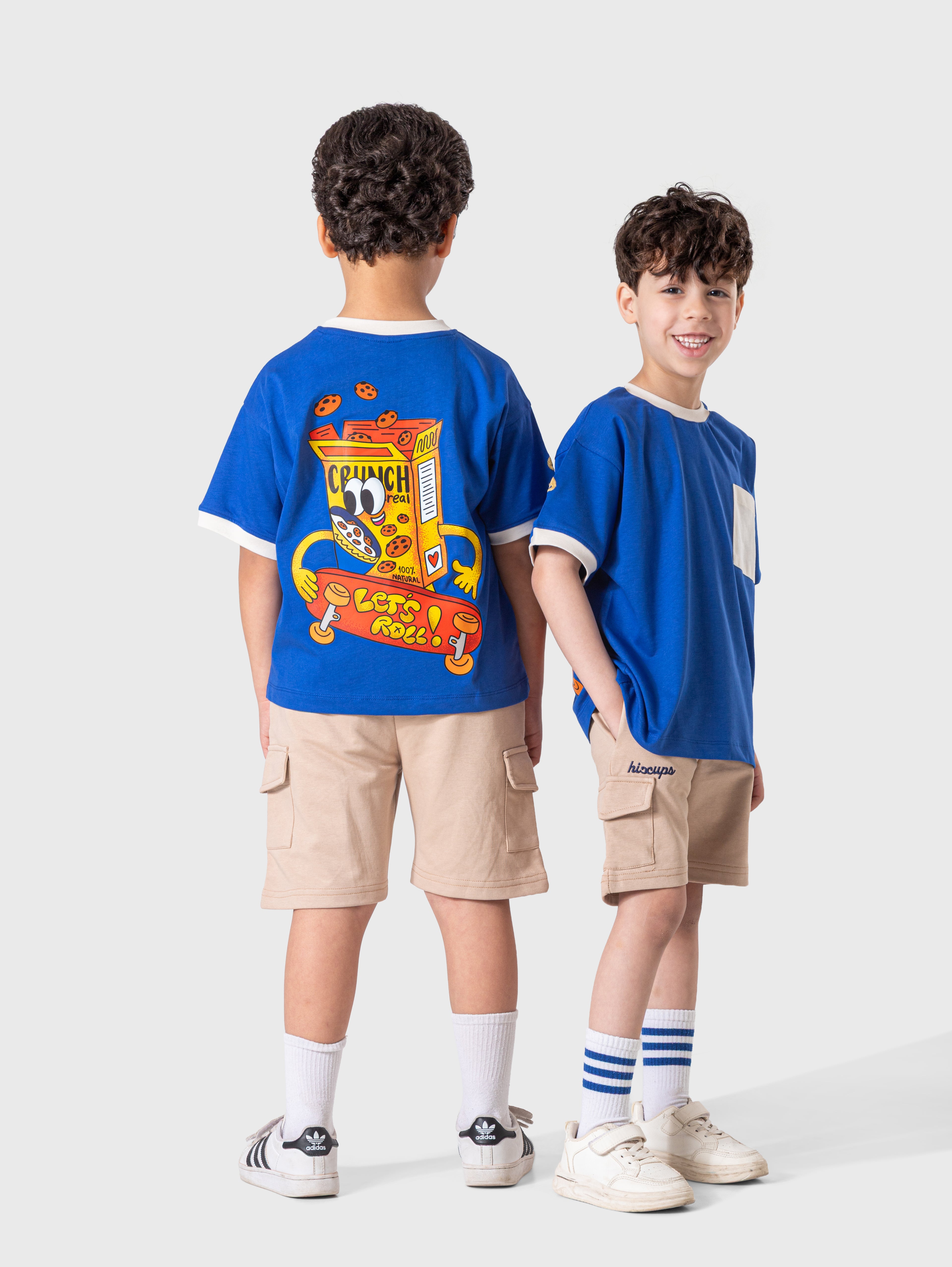 Blue Graphic T‑Shirt
