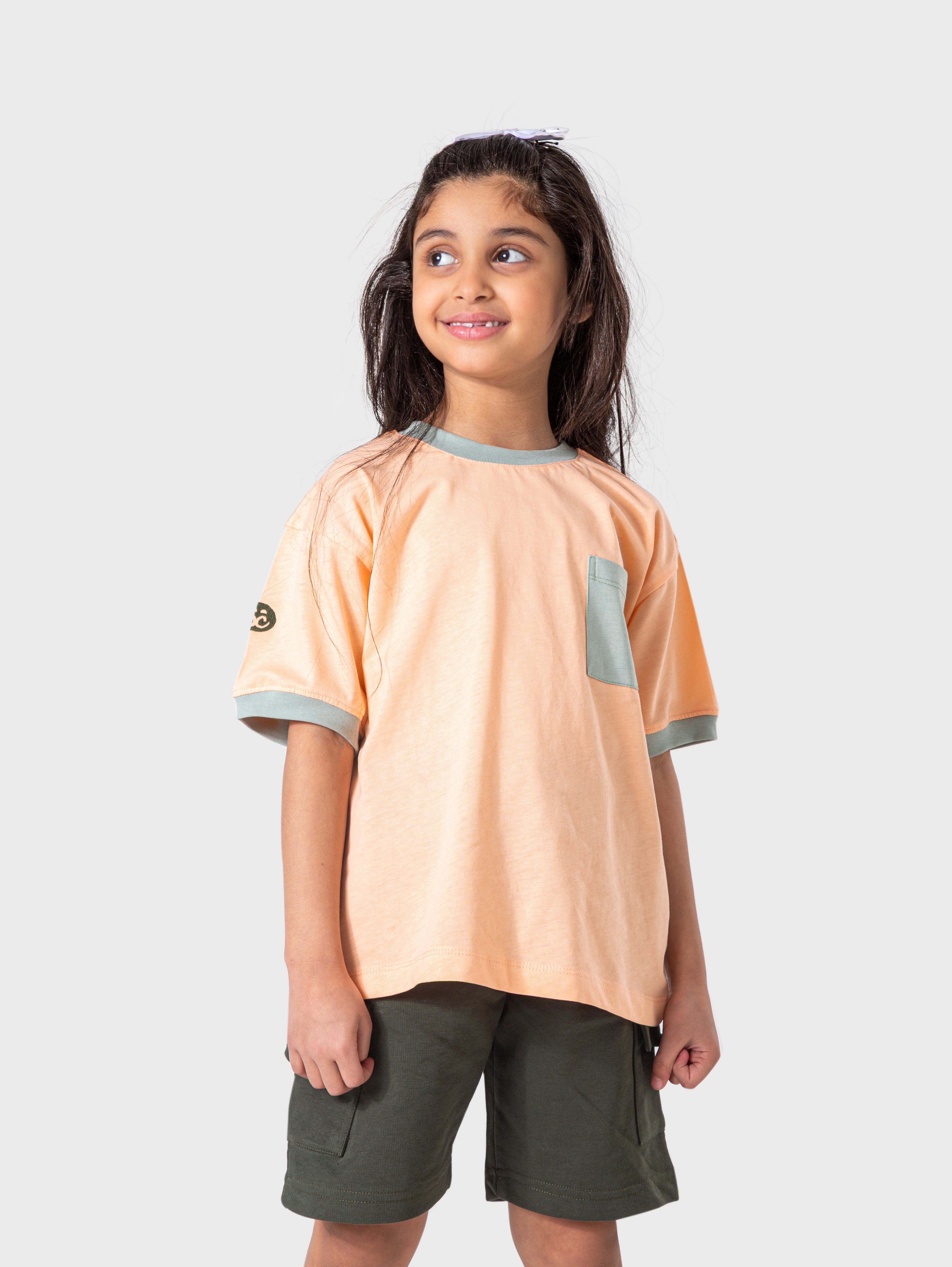 Peach Graphic T‑Shirt