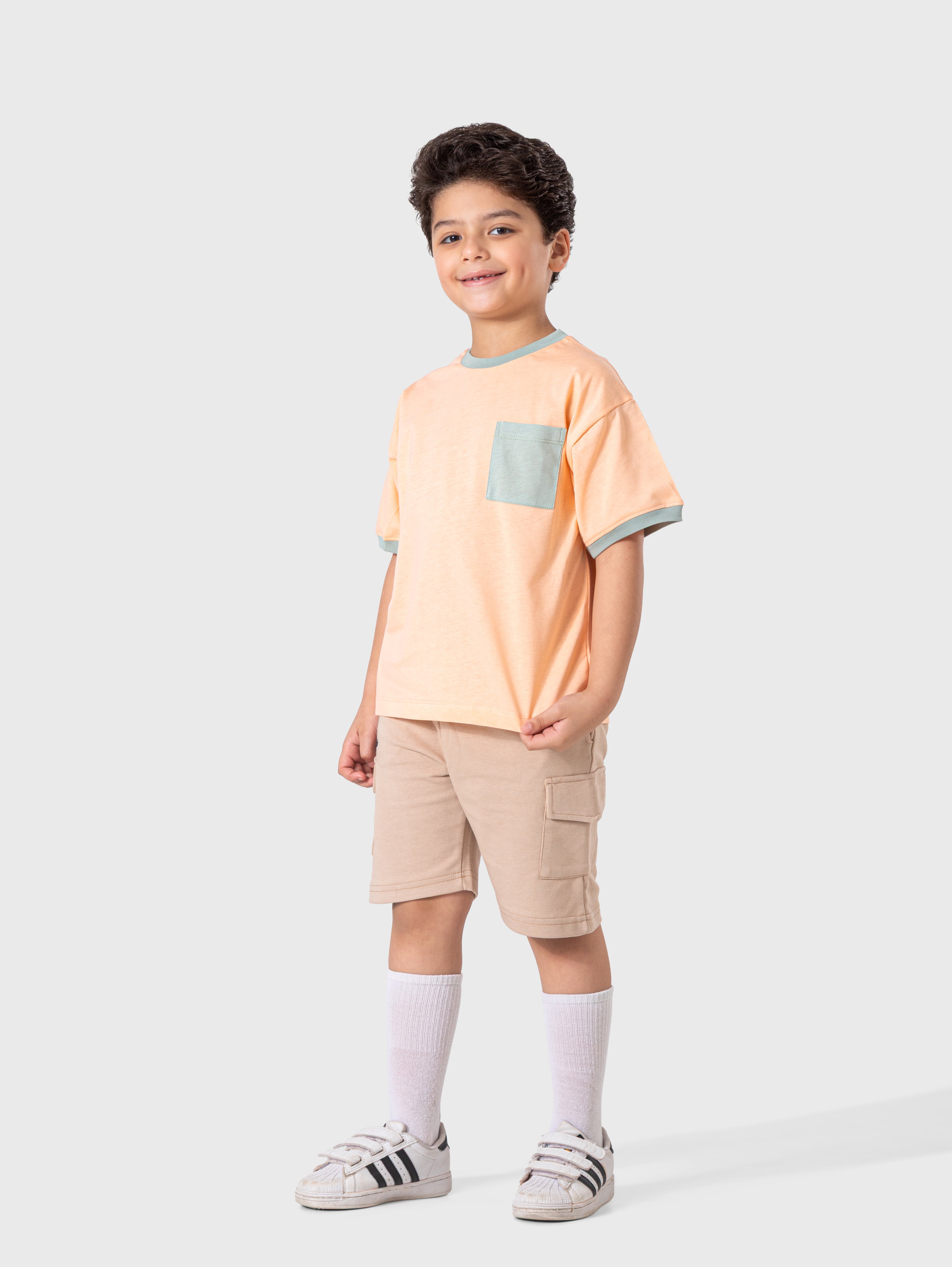 Peach Pocket T‑Shirt (Plain)