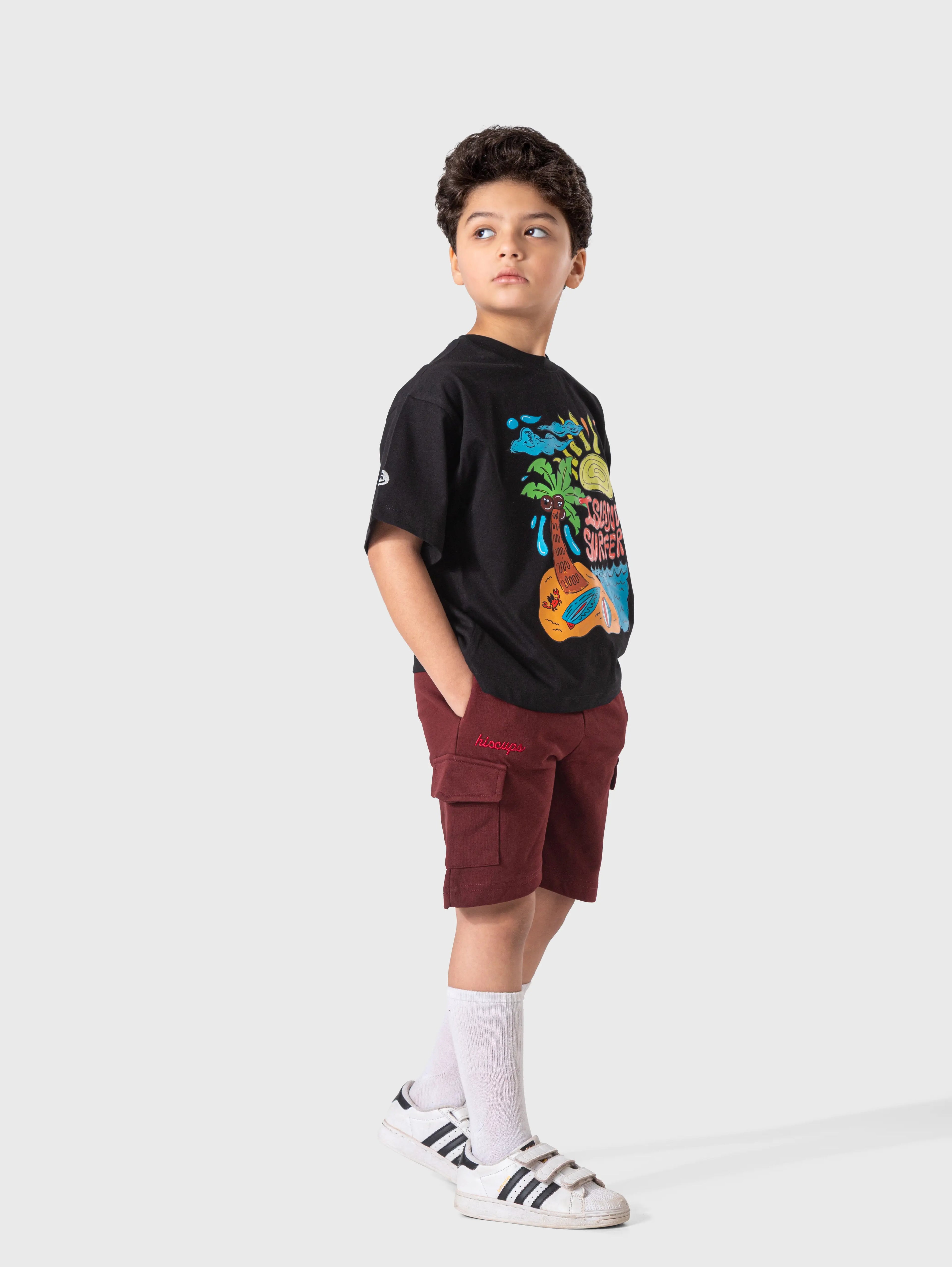 Burgundy Cargo Shorts