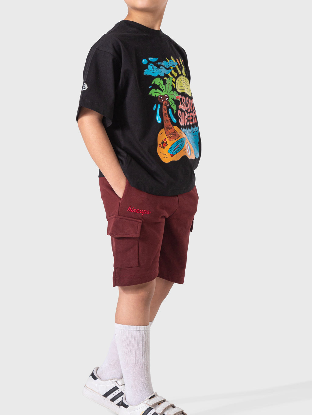 Burgundy Cargo Shorts
