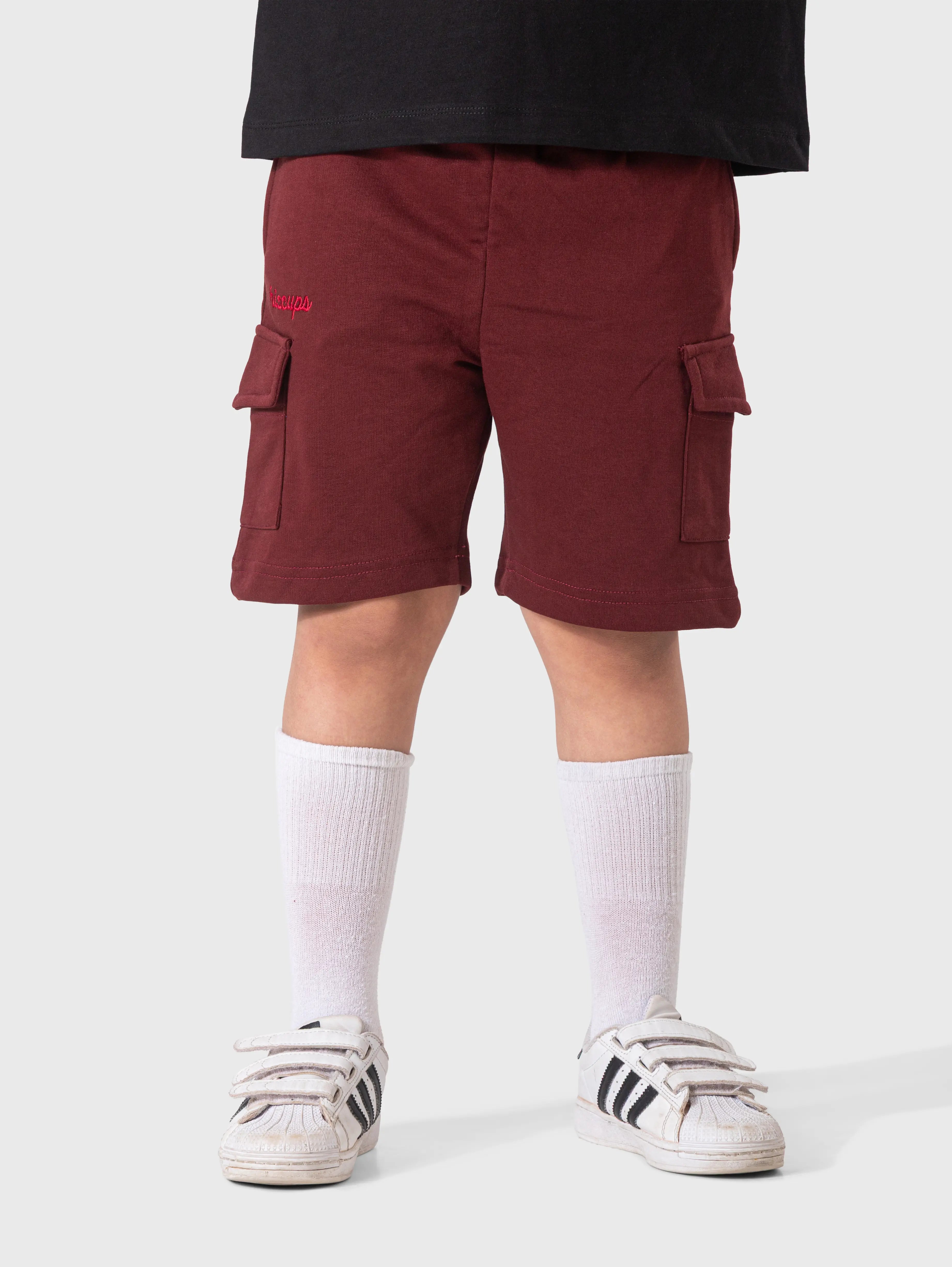 Burgundy Cargo Shorts