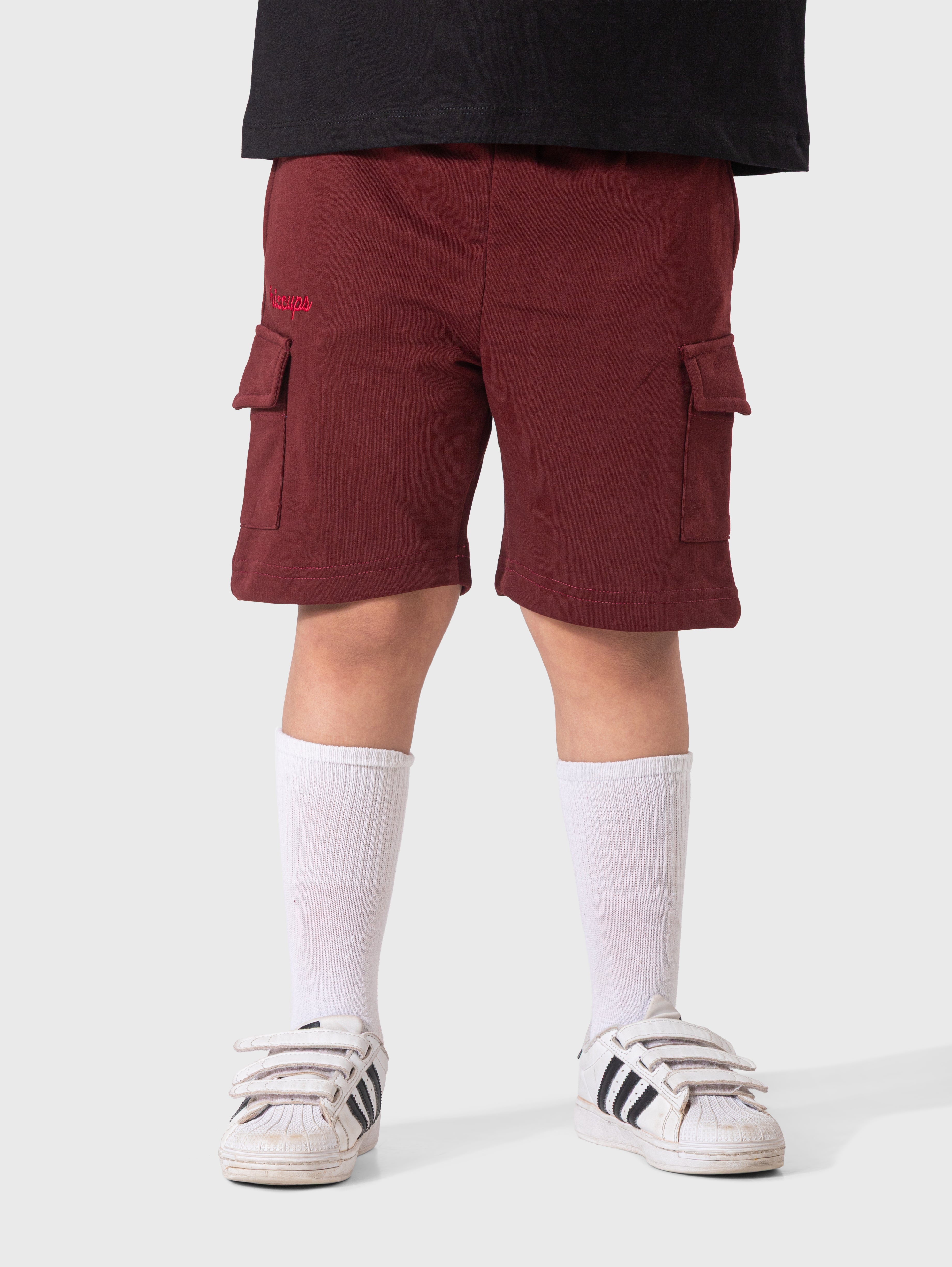 Burgundy Cargo Shorts
