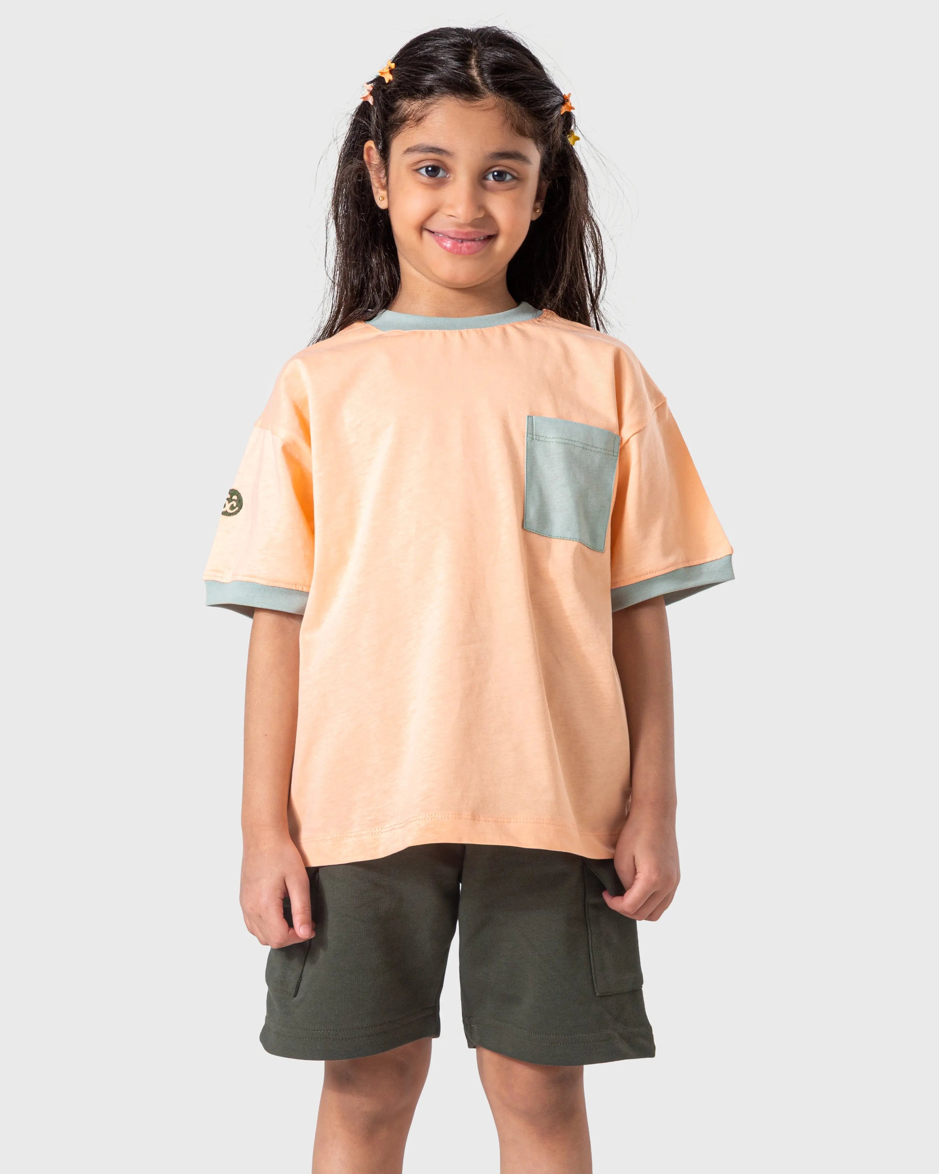 Peach Pocket T‑Shirt (Plain)