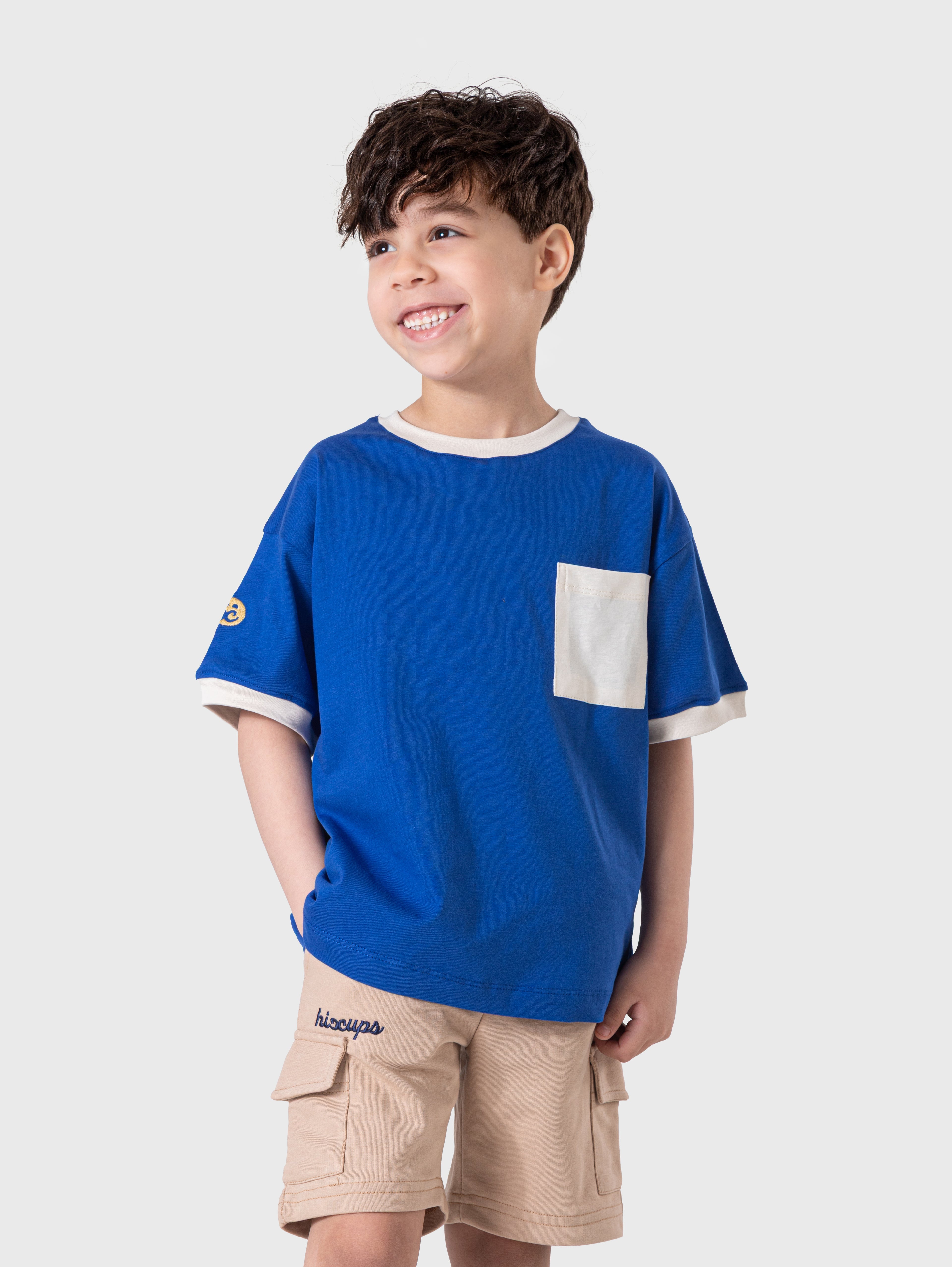 Blue Pocket T‑Shirt (Plain)