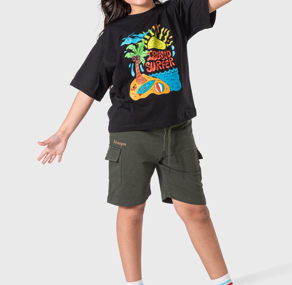 Olive Cargo Shorts