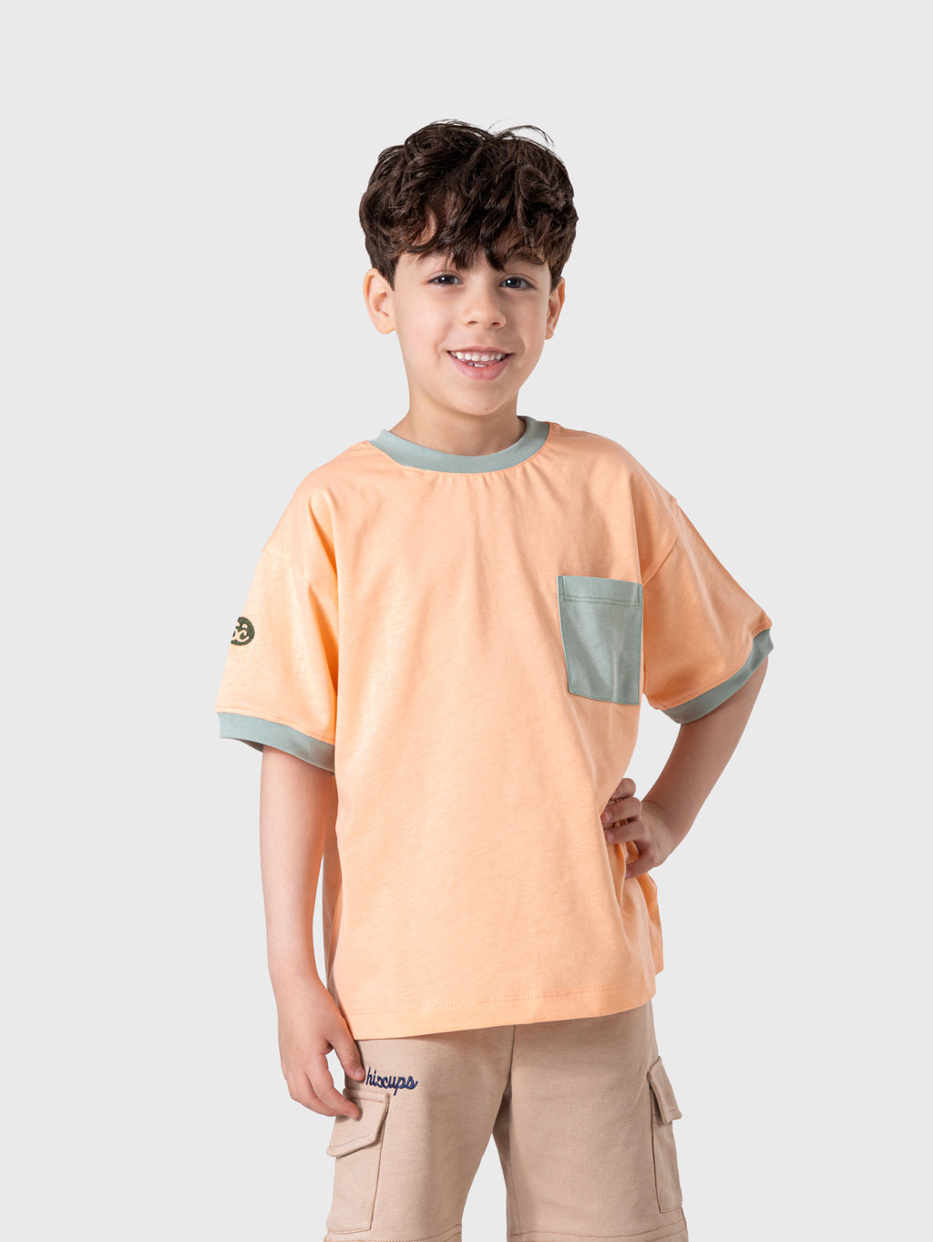 Peach Pocket T‑Shirt (Plain)