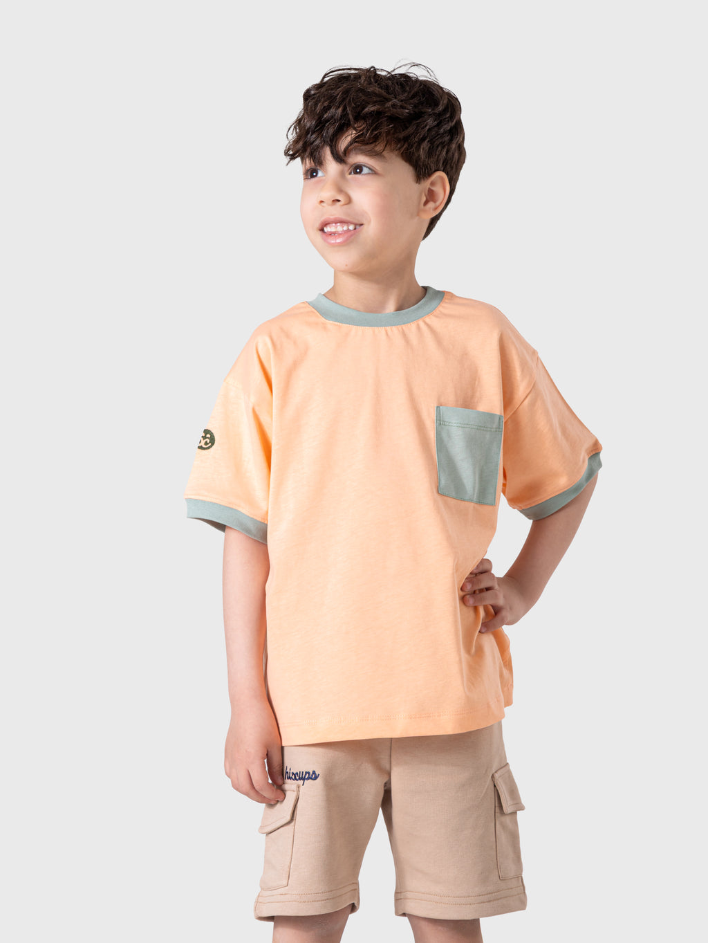Peach Pocket T‑Shirt (Plain)