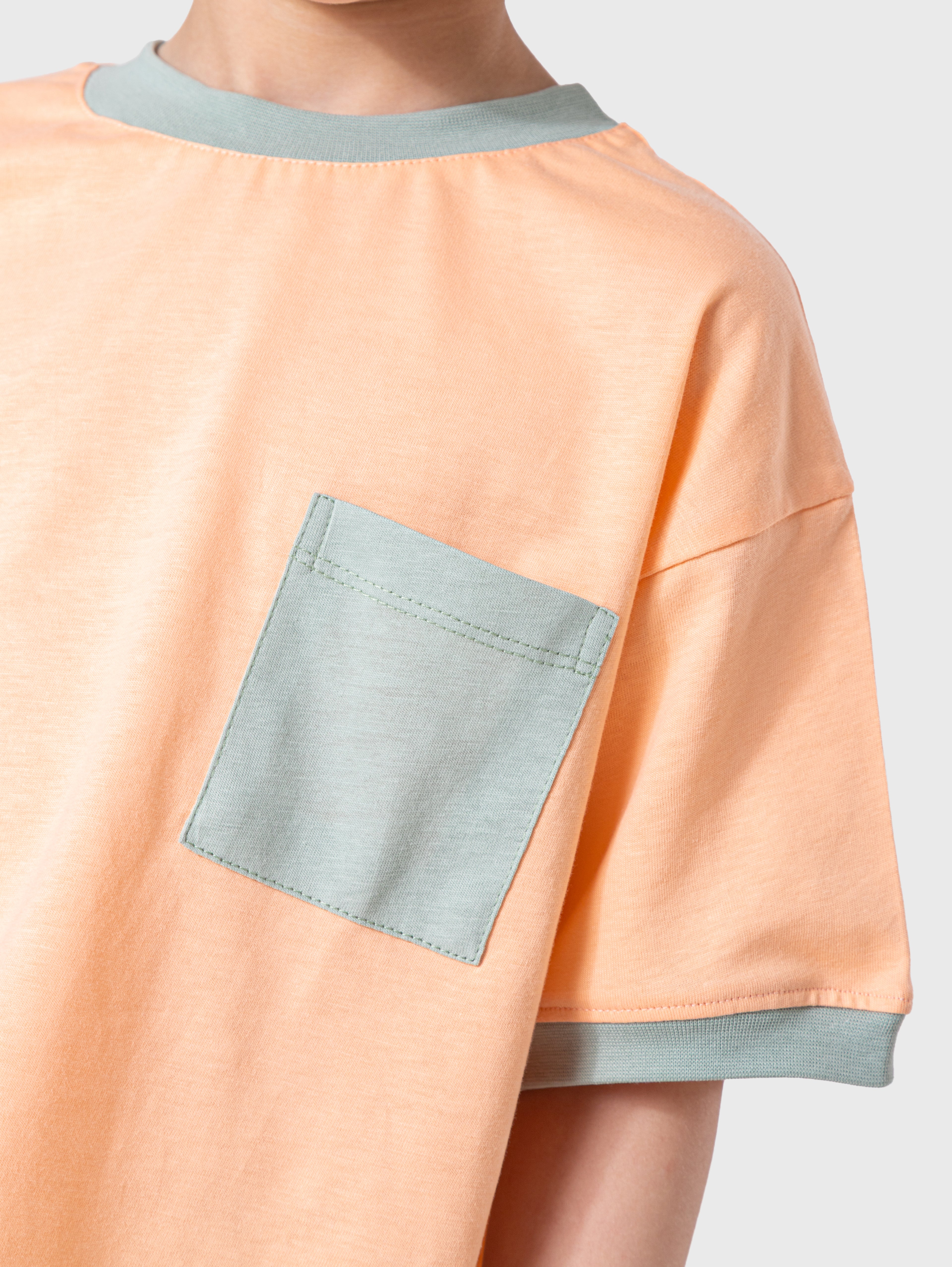 Peach Pocket T‑Shirt (Plain)